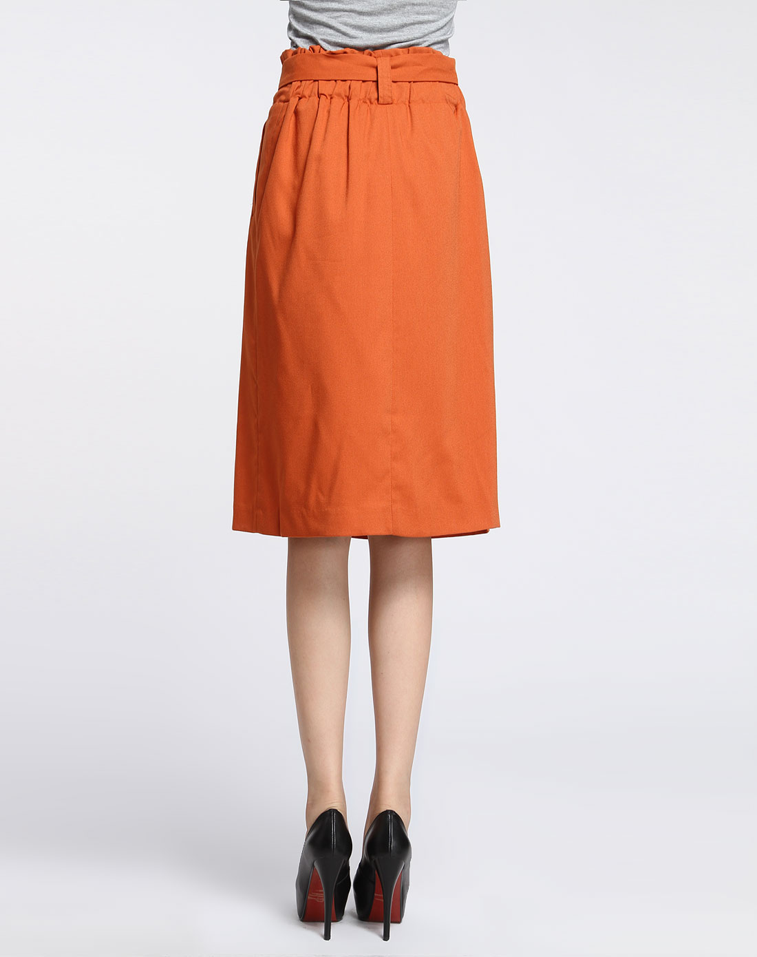 橙色优雅时尚半裙
