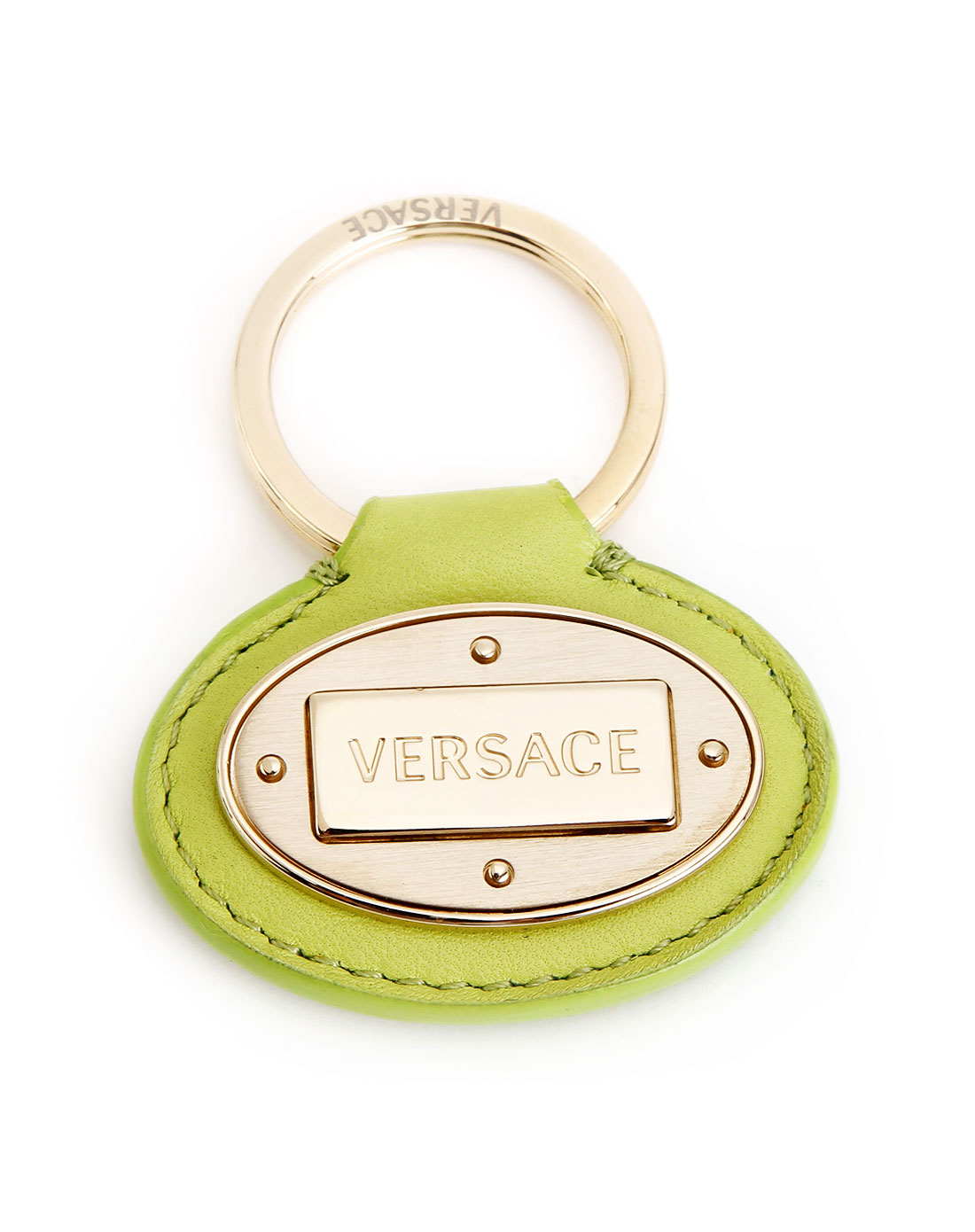范思哲versace 女款嫩绿色时尚logo钥匙扣