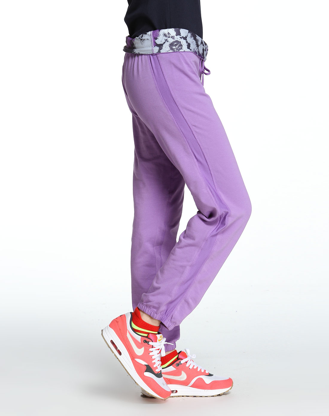 耐克 女款紫色吸汗宽松运动长裤