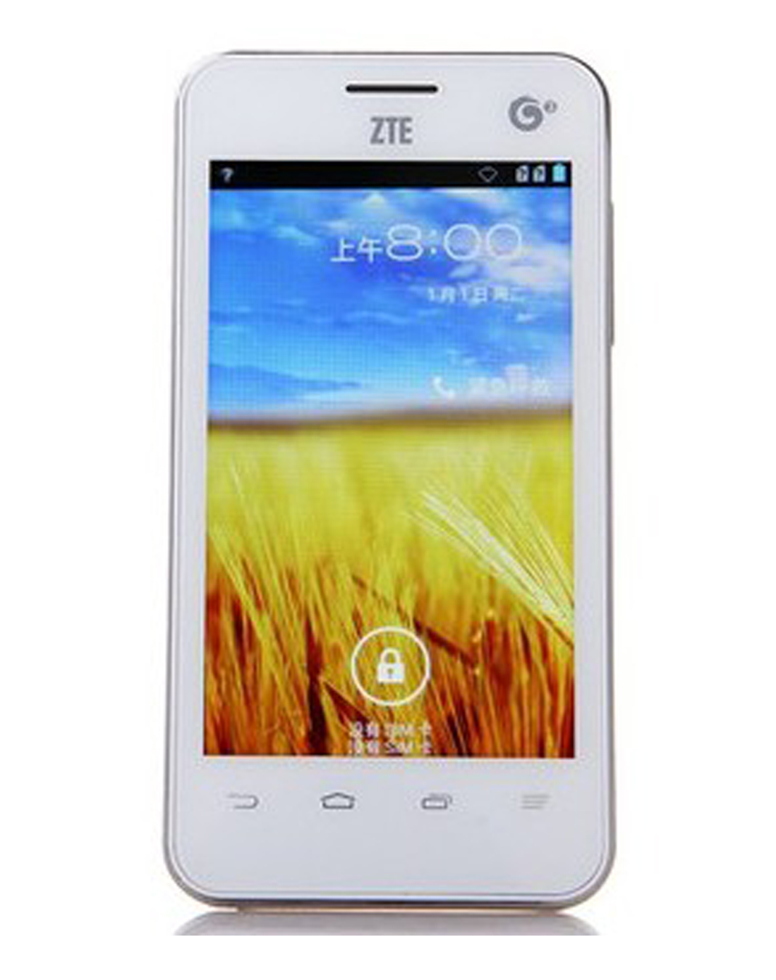 中兴u808 3g手机(白色)td-scdma/gsm