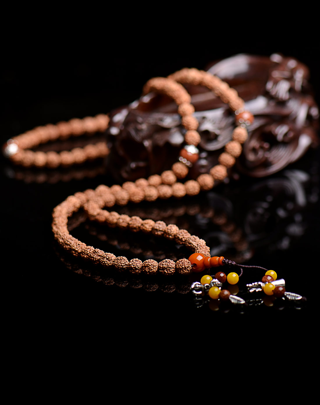 印度天然金刚菩提108佛珠手链转运8mm(±1)