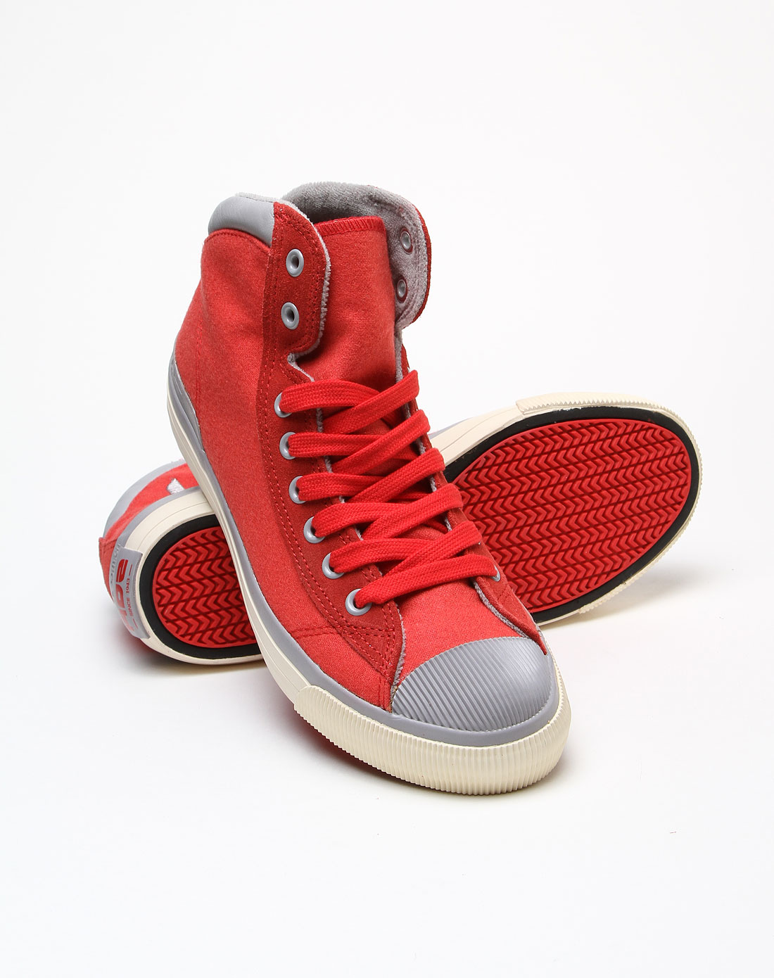 男款红色休闲简约高邦硫化鞋