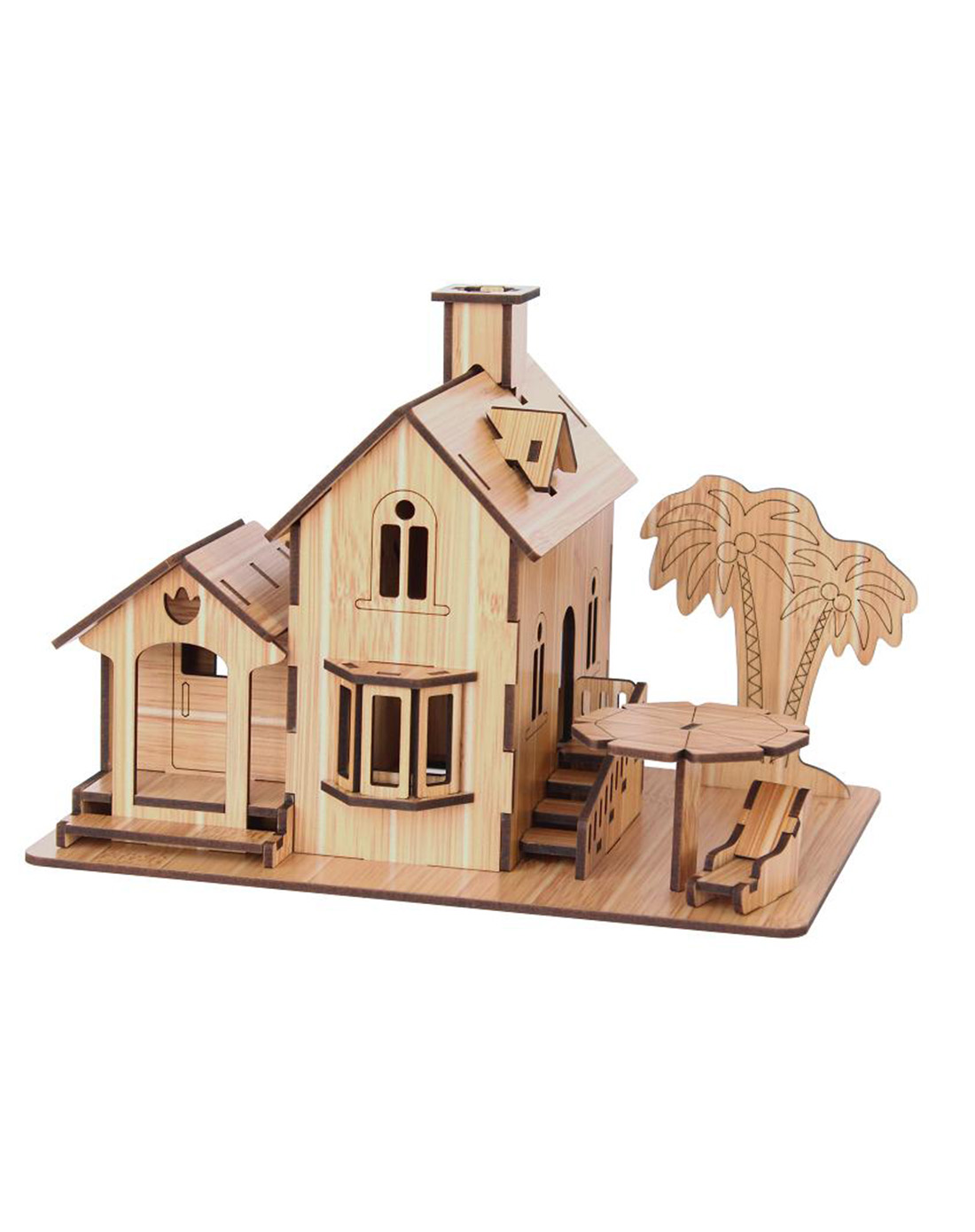 diy木制拼图海景别墅(豪华版)