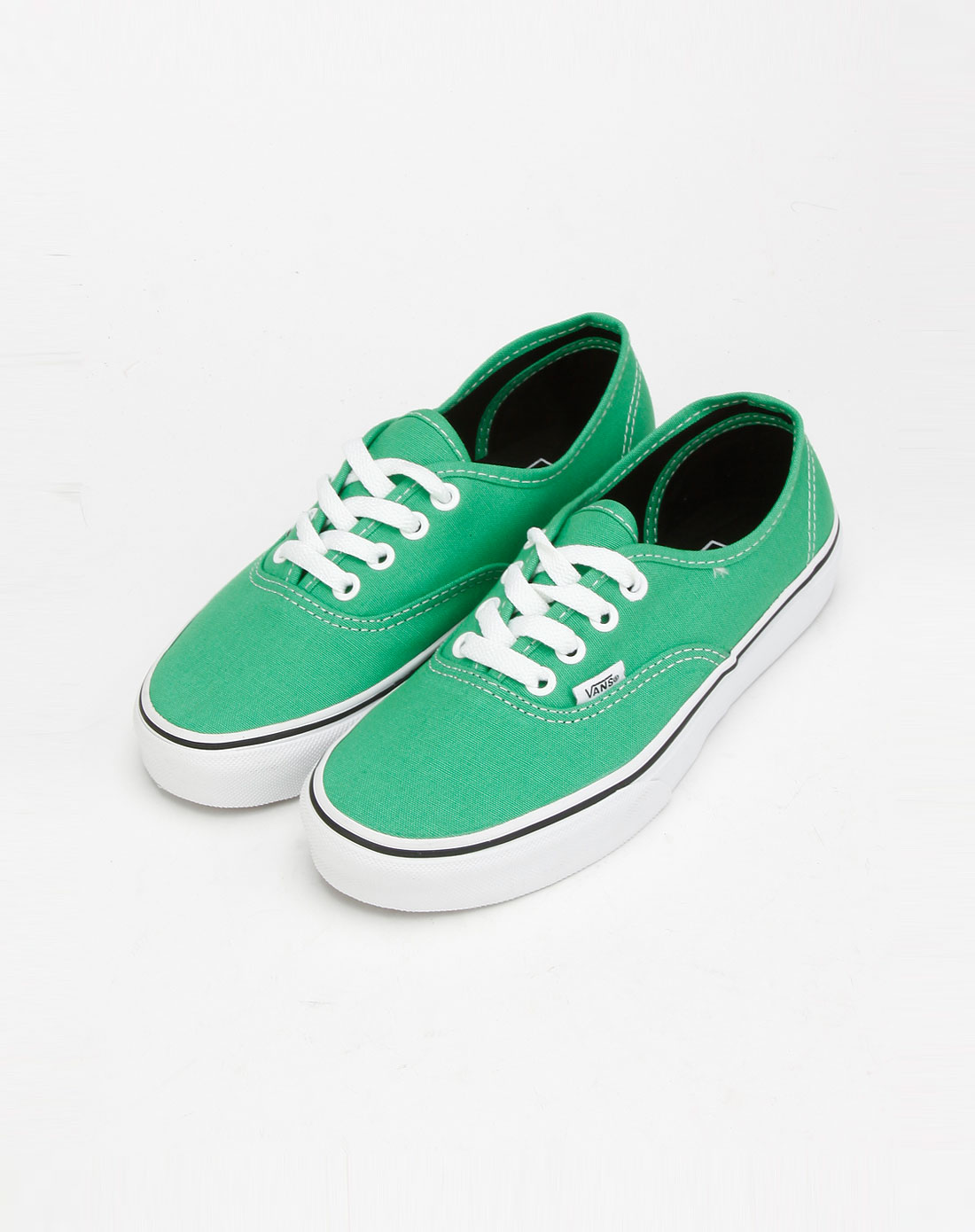 > 万斯vans 绿/黑色系带休闲布鞋