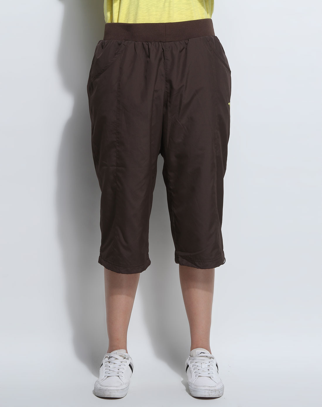 安踏 女款暗褐色休闲七分裤