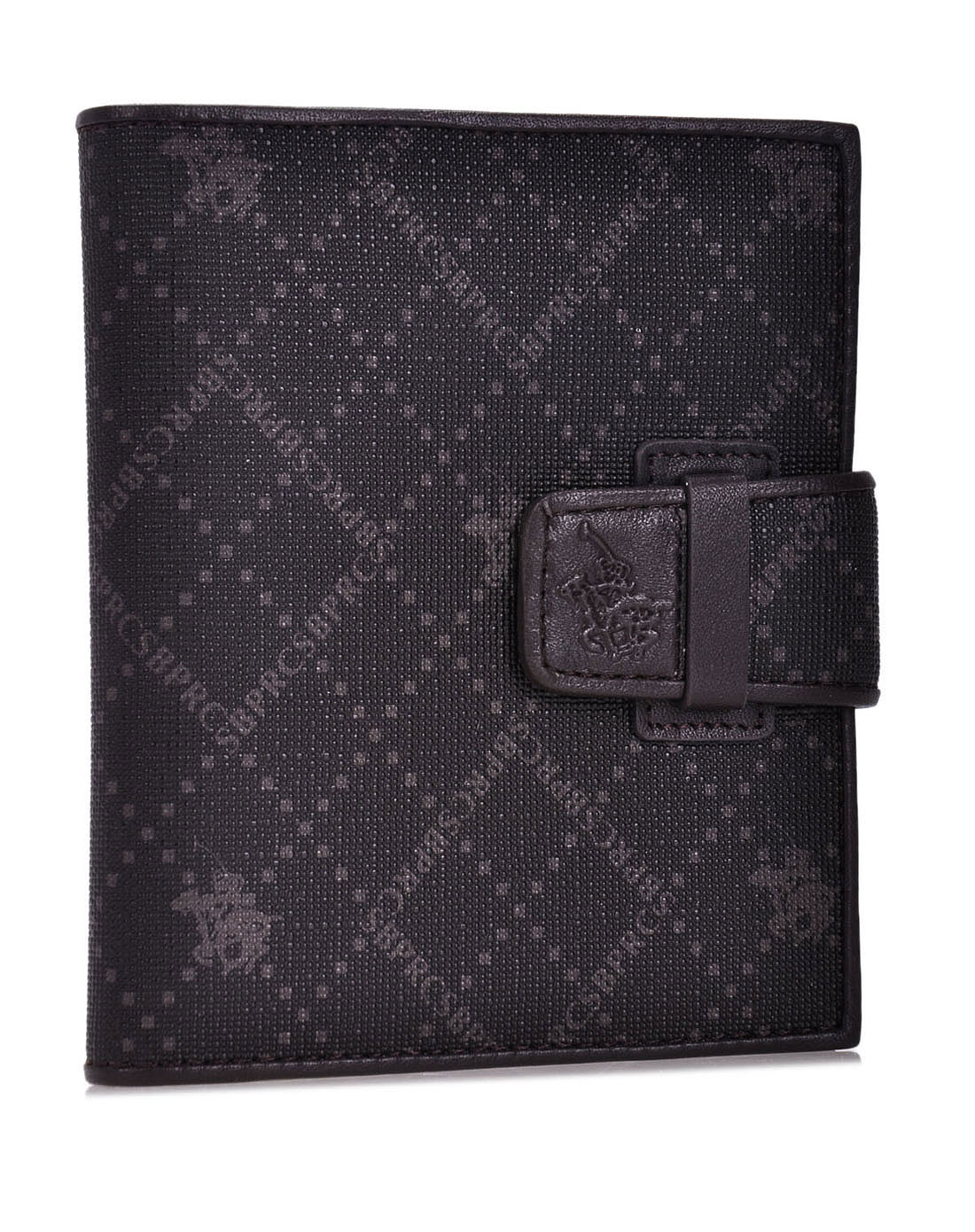 圣大保罗 / 男款啡色商务休闲pu皮短款三折票夹