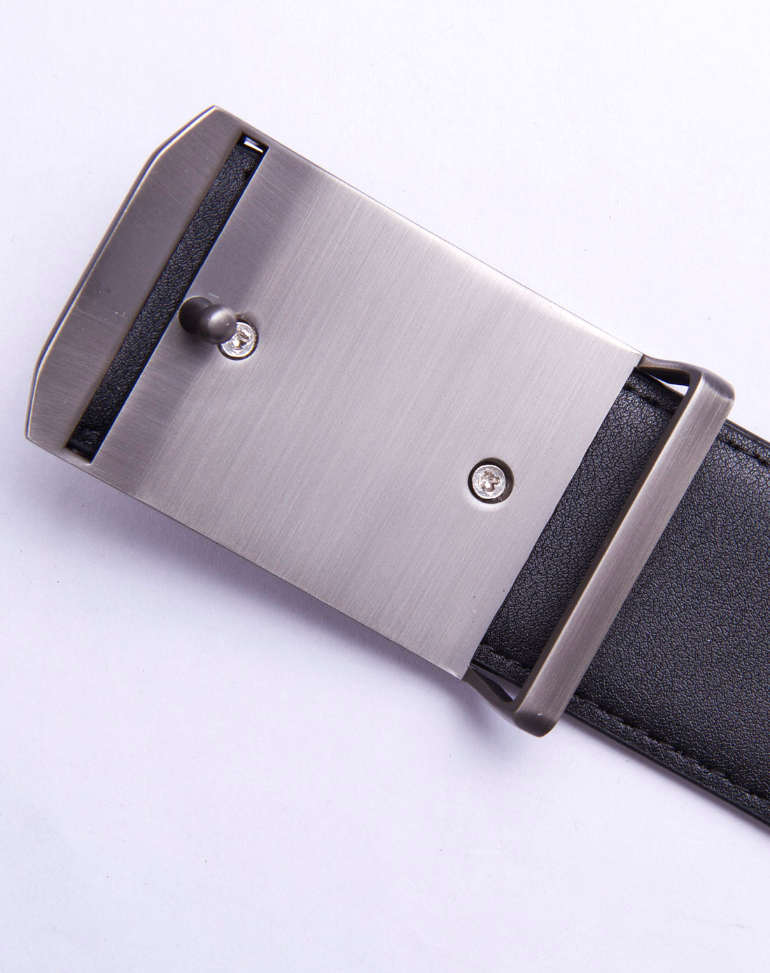 [ 卓凡尼-华伦天奴 ] 男款黑色时尚板扣皮带