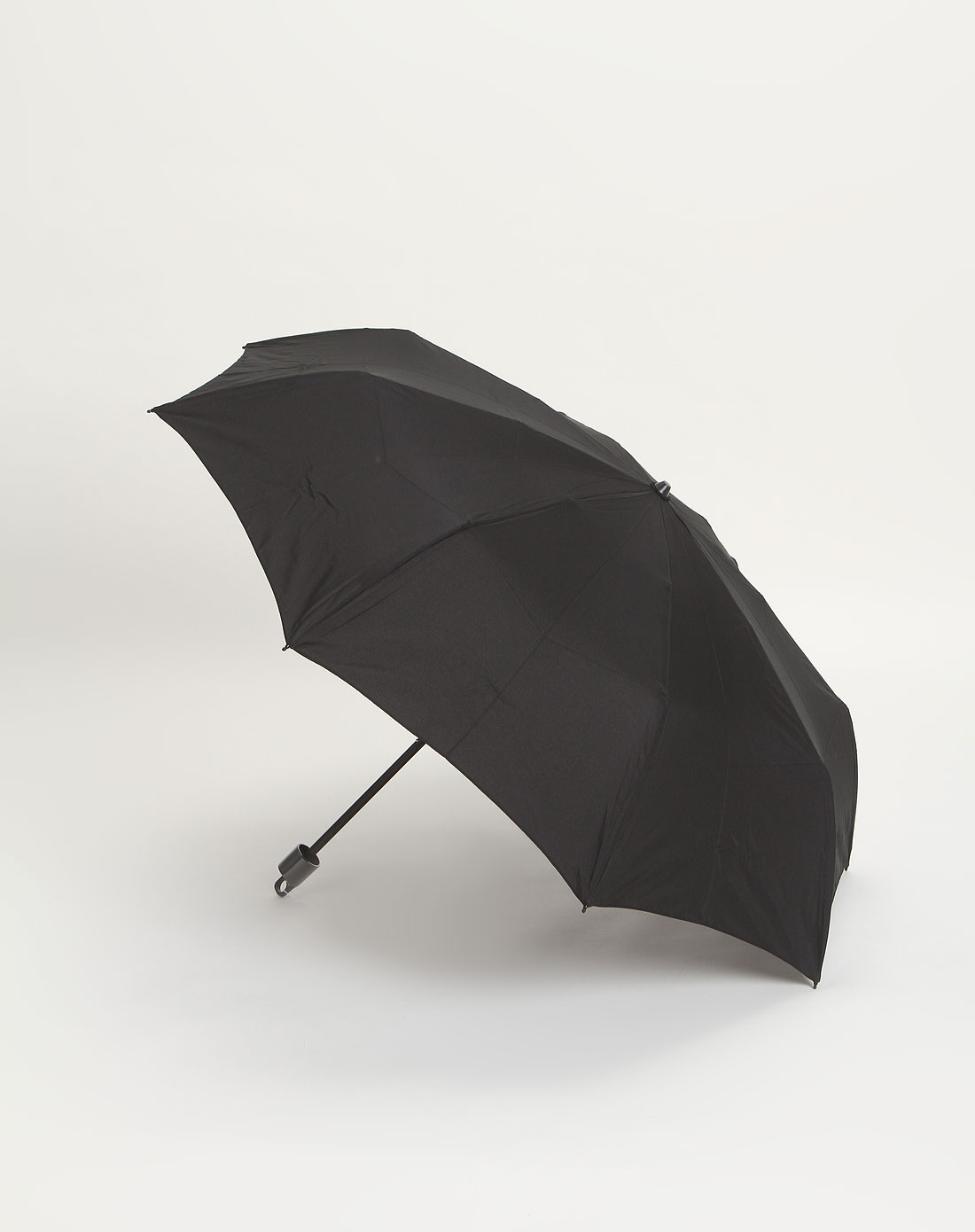 女款黑色素色三折伞