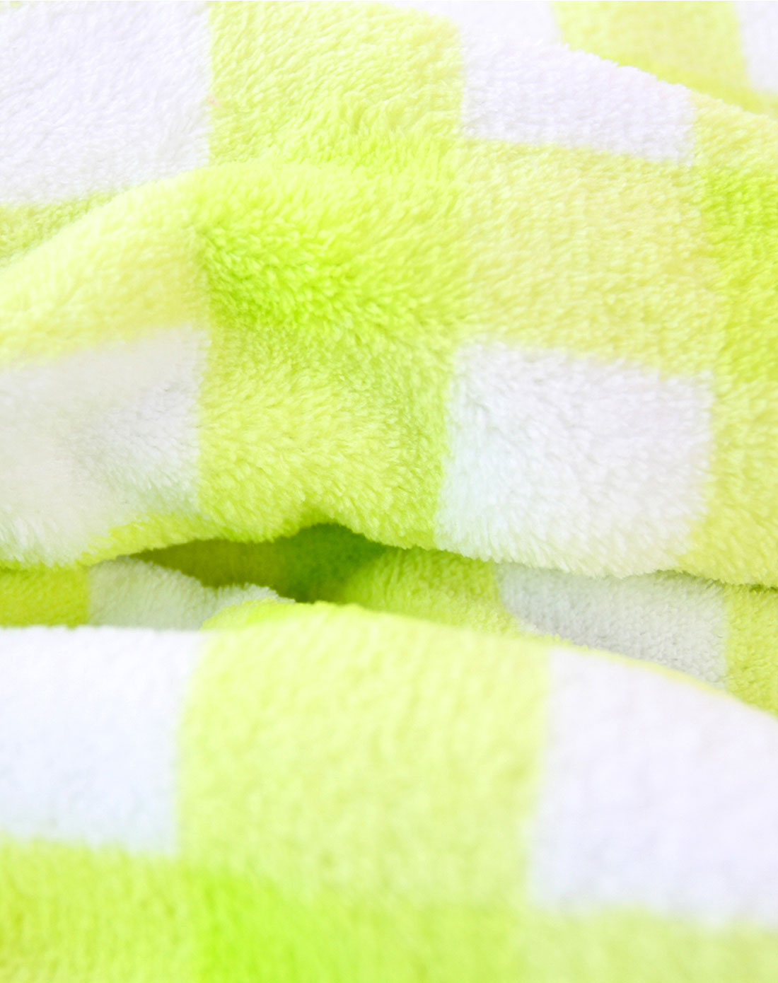 绿白格子珊瑚绒时尚宅人懒人毯