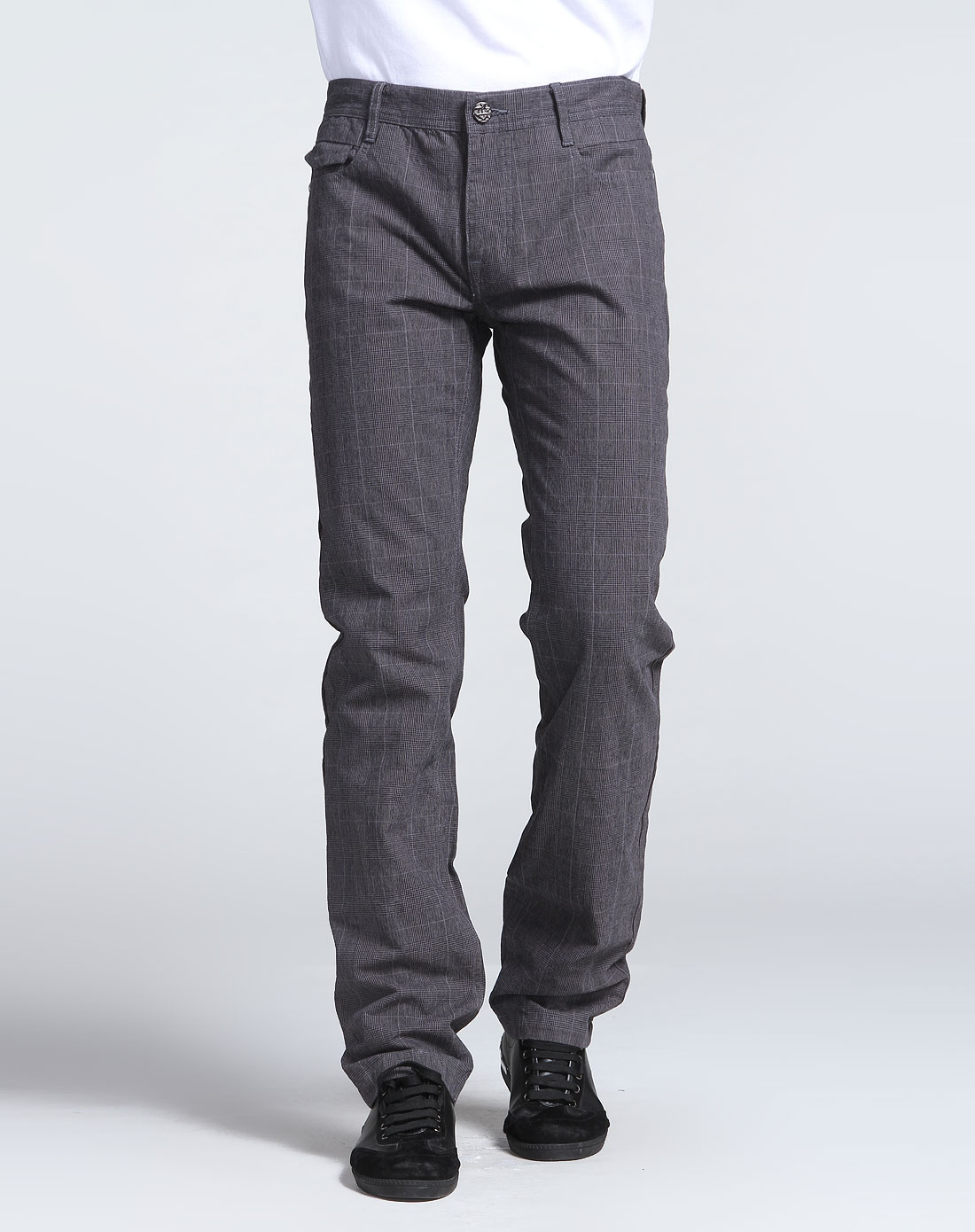 深灰色时尚休闲长裤