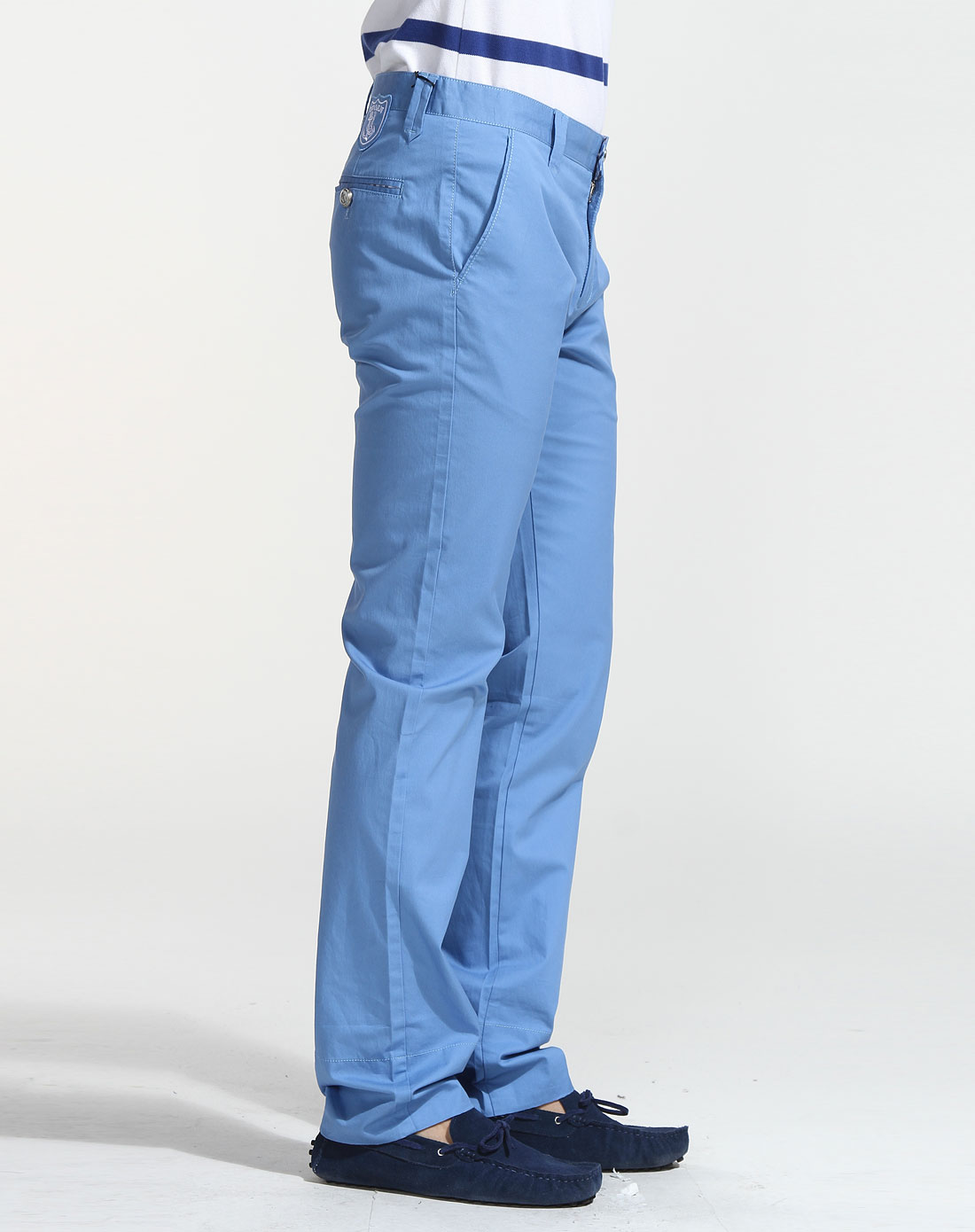 湖蓝色潮流时尚休闲长裤