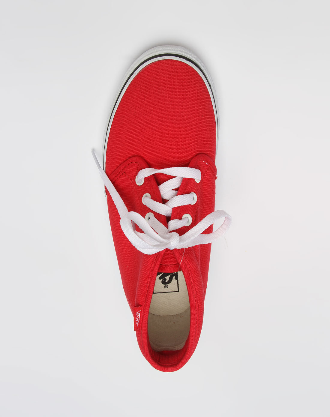 范斯vans 中性款红色/本白色休闲鞋
