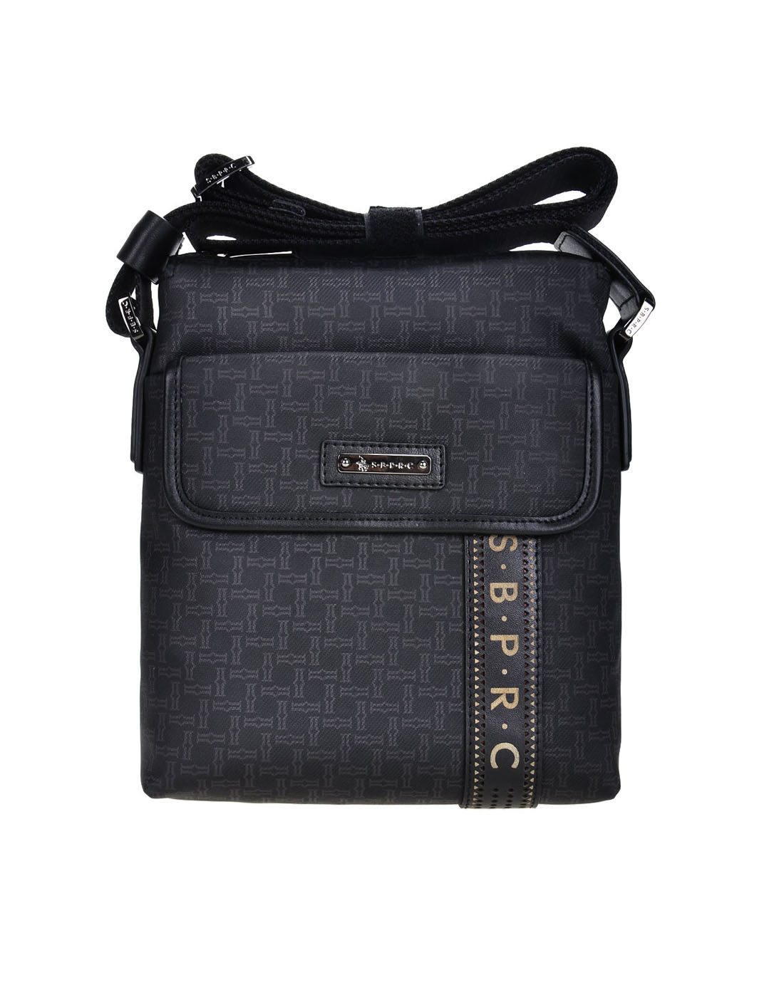 [ 圣大保罗 ] 男款黑色pu皮休闲系列挎包