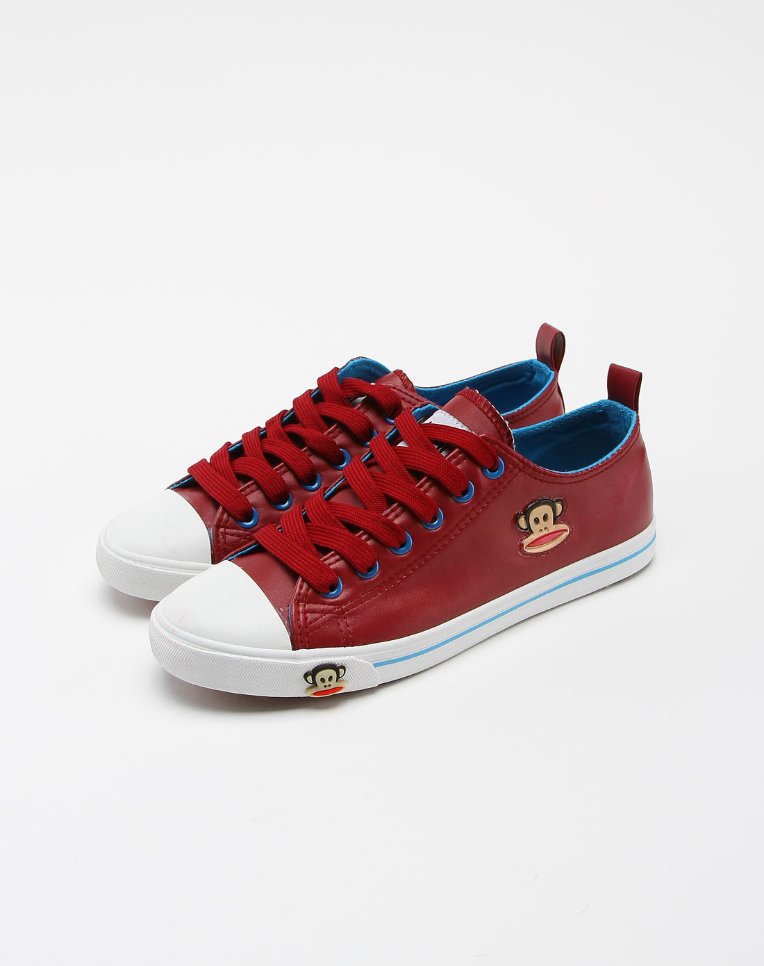 paulfrank 女款卡通logo百搭枣红色休闲鞋