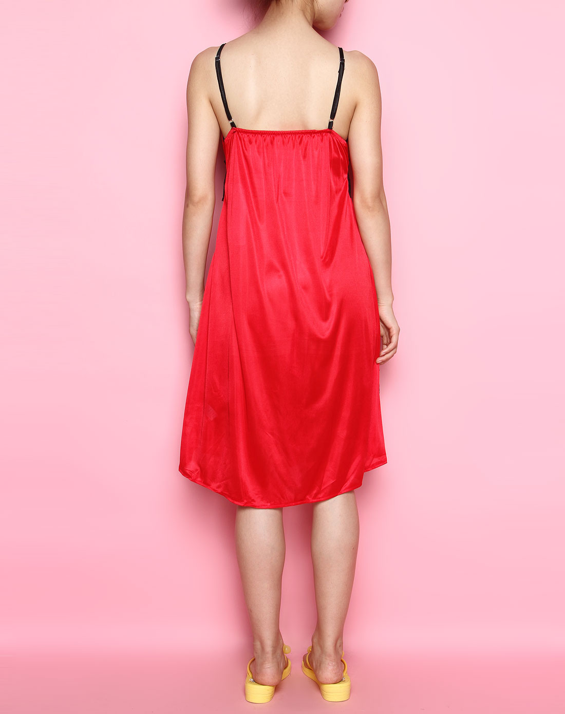 香丽人tulipgirl内衣专场蕾丝大红色吊带连衣裙031420_唯品会