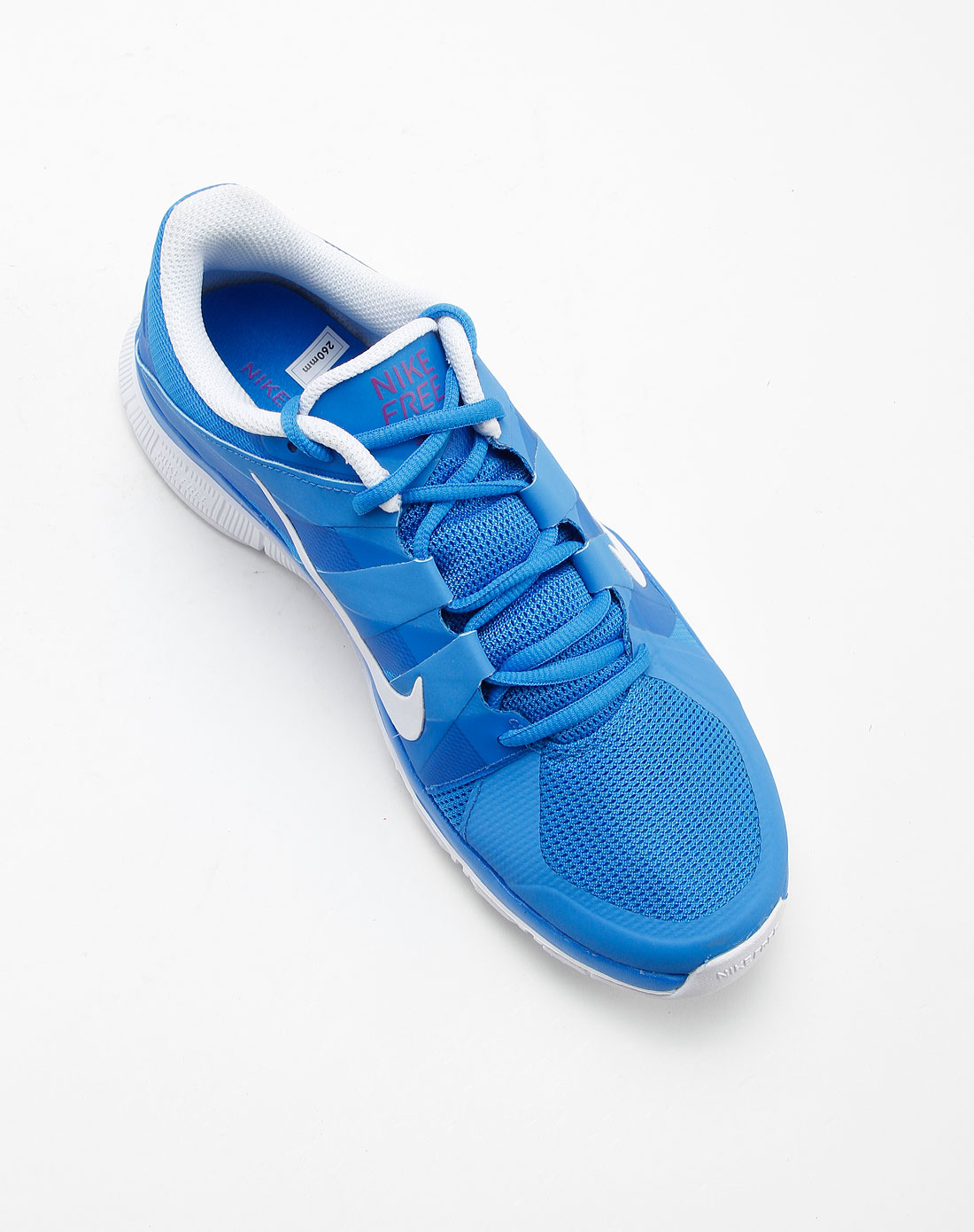 男款舒适透气白底浅蓝色百搭运动鞋