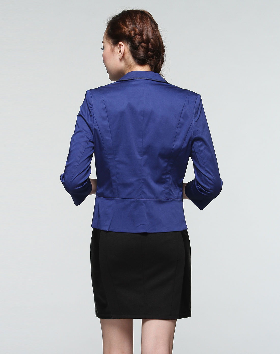 theme深蓝色时尚简约长袖西装外套taywd1wb0179_唯品会