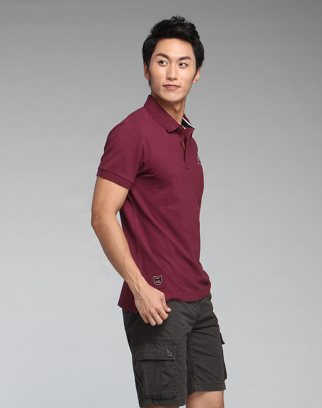 [ 阿尔皮纳 ] 男款铁锈红色翻领短袖t恤