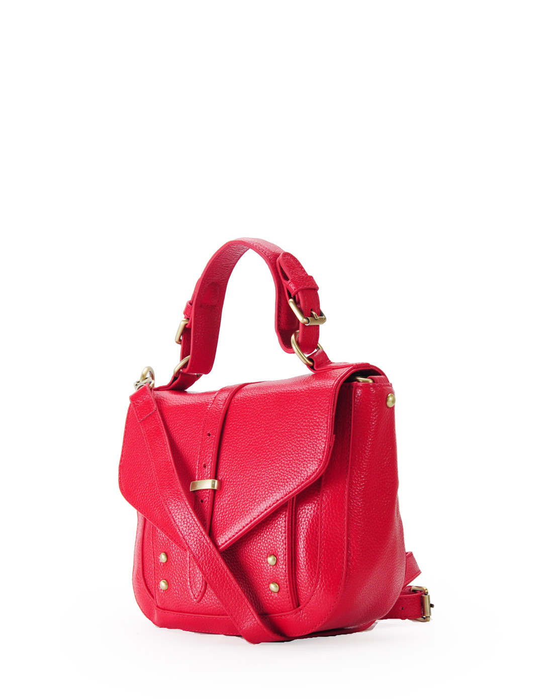 梵熙尚品红色经典t字定型单肩包