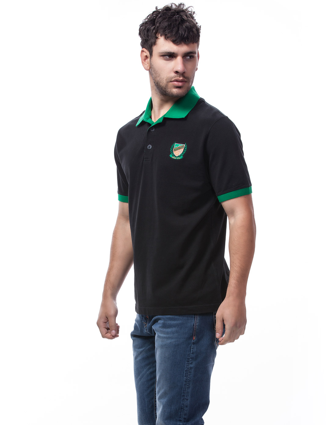 佩吉page one黑色短袖polo衫p1253009191_唯品会