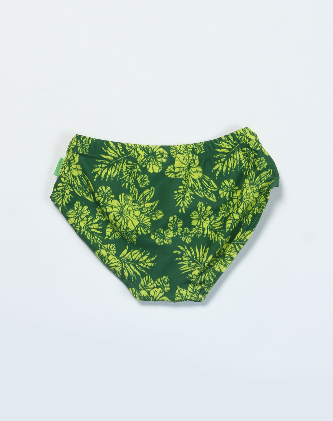 男童浅绿色印花三角泳裤