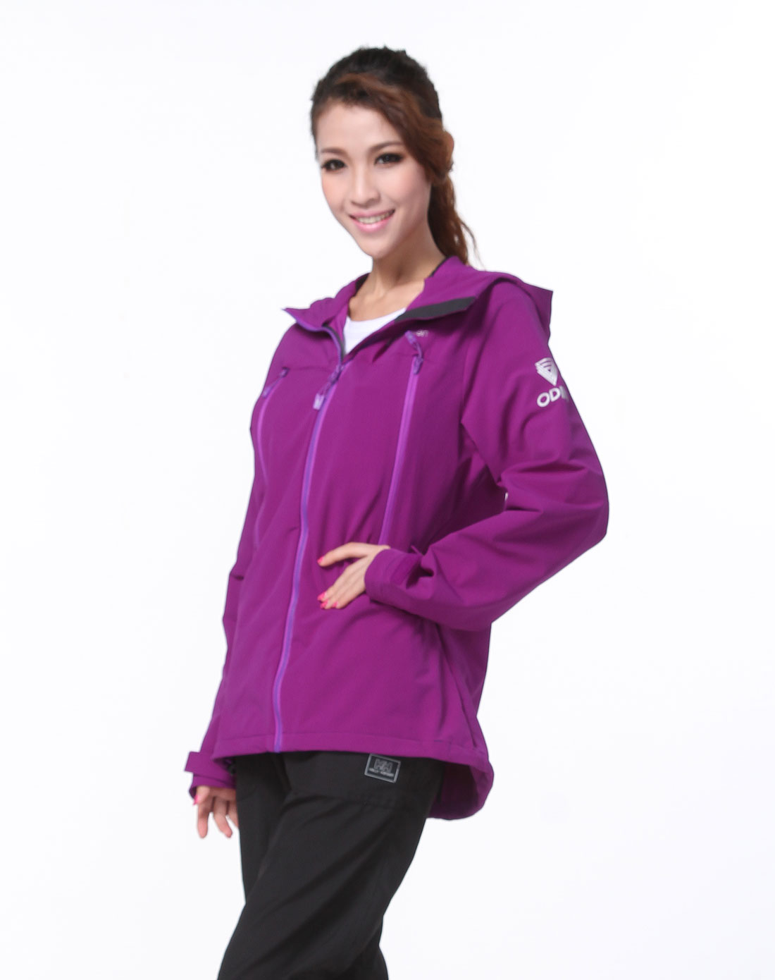 海丽汉森helly hansen男女女款深紫色连帽软壳长袖外套61312102t20