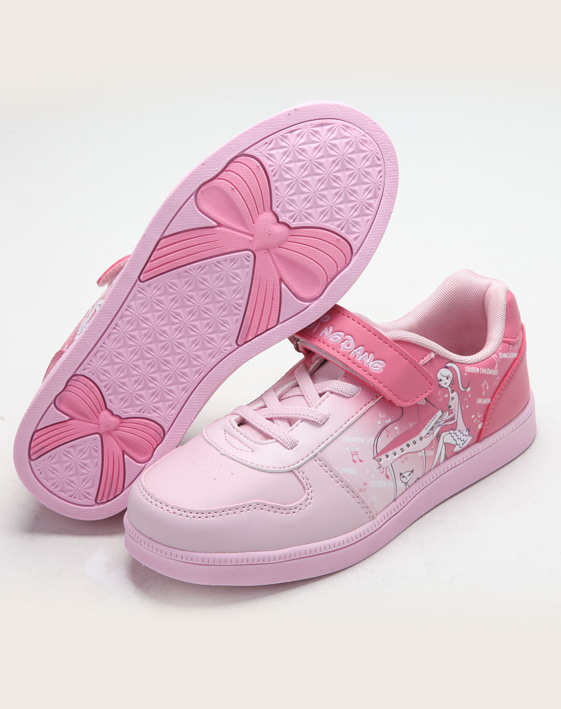 小叮当dingdang男女童鞋专场女中童叮当粉可爱卡通运动鞋d318712d48