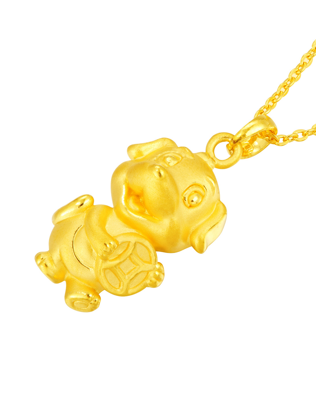 精装足金十二生肖狗吊坠