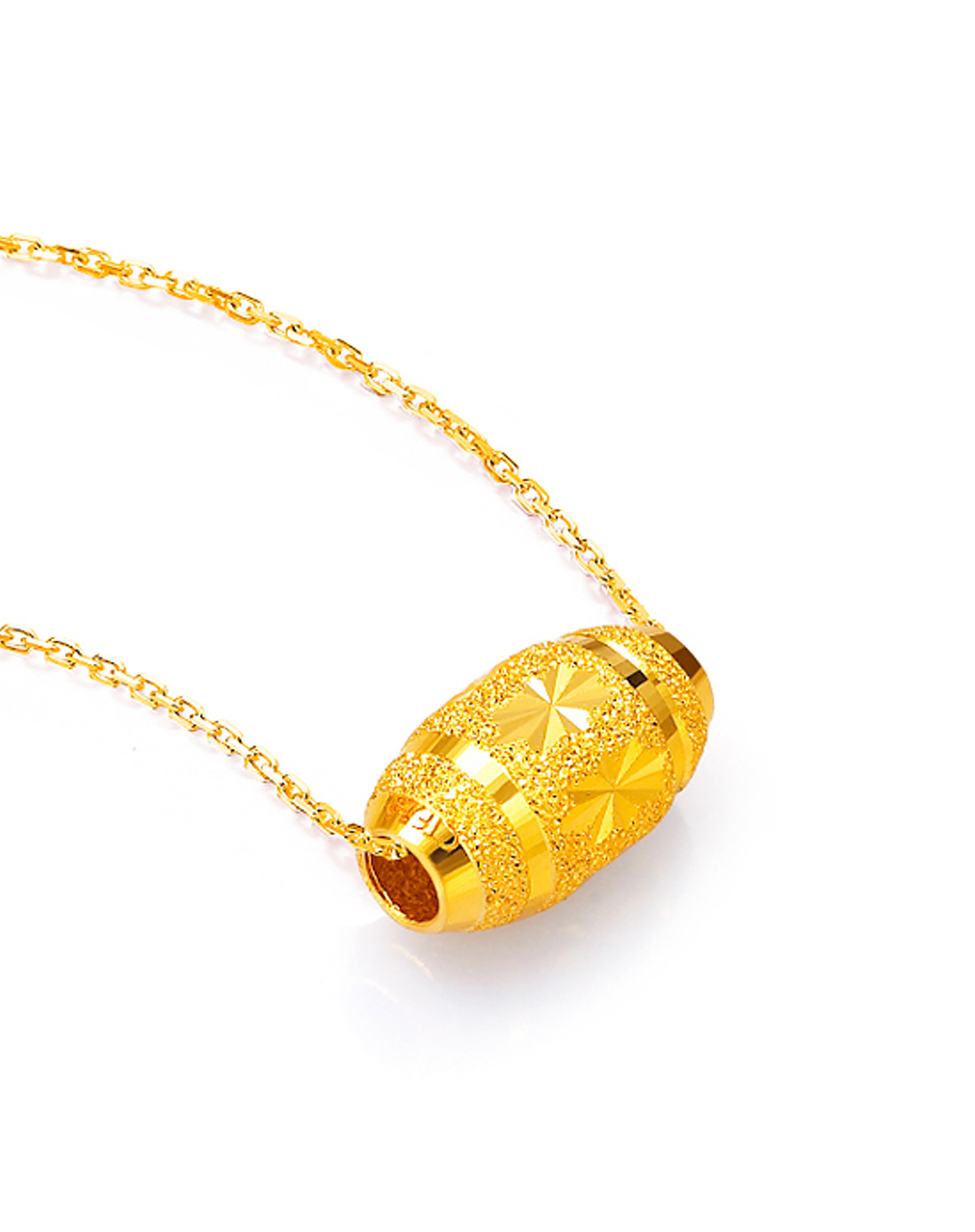 开运转运珠黄金吊坠