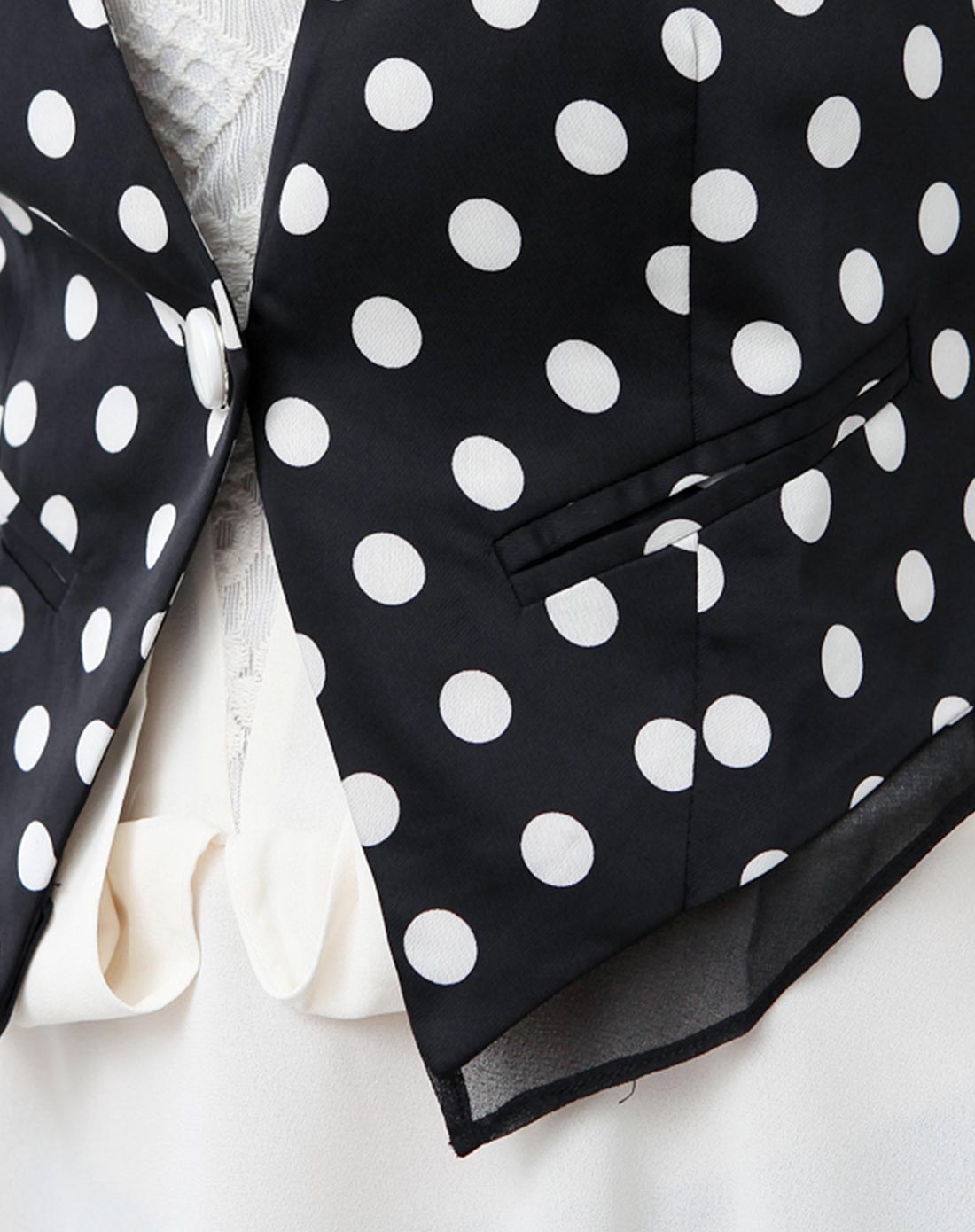 [ 蓝色倾情 ] 黑色波点上衣