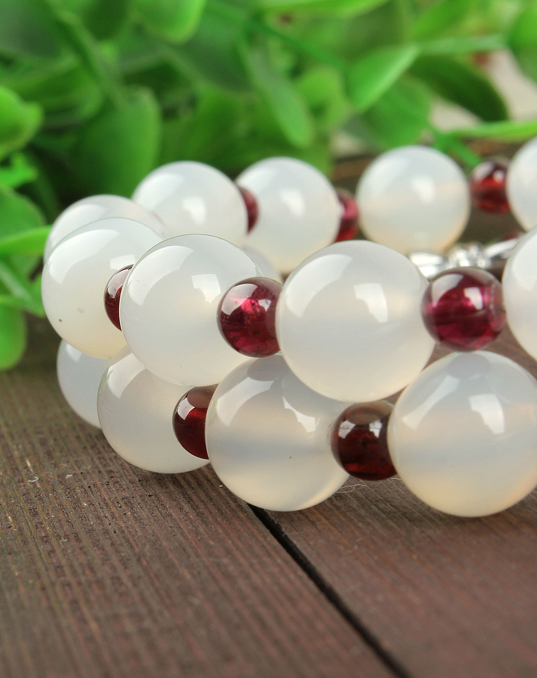 [ 千美物语 ] 天然冰种白玛瑙项链