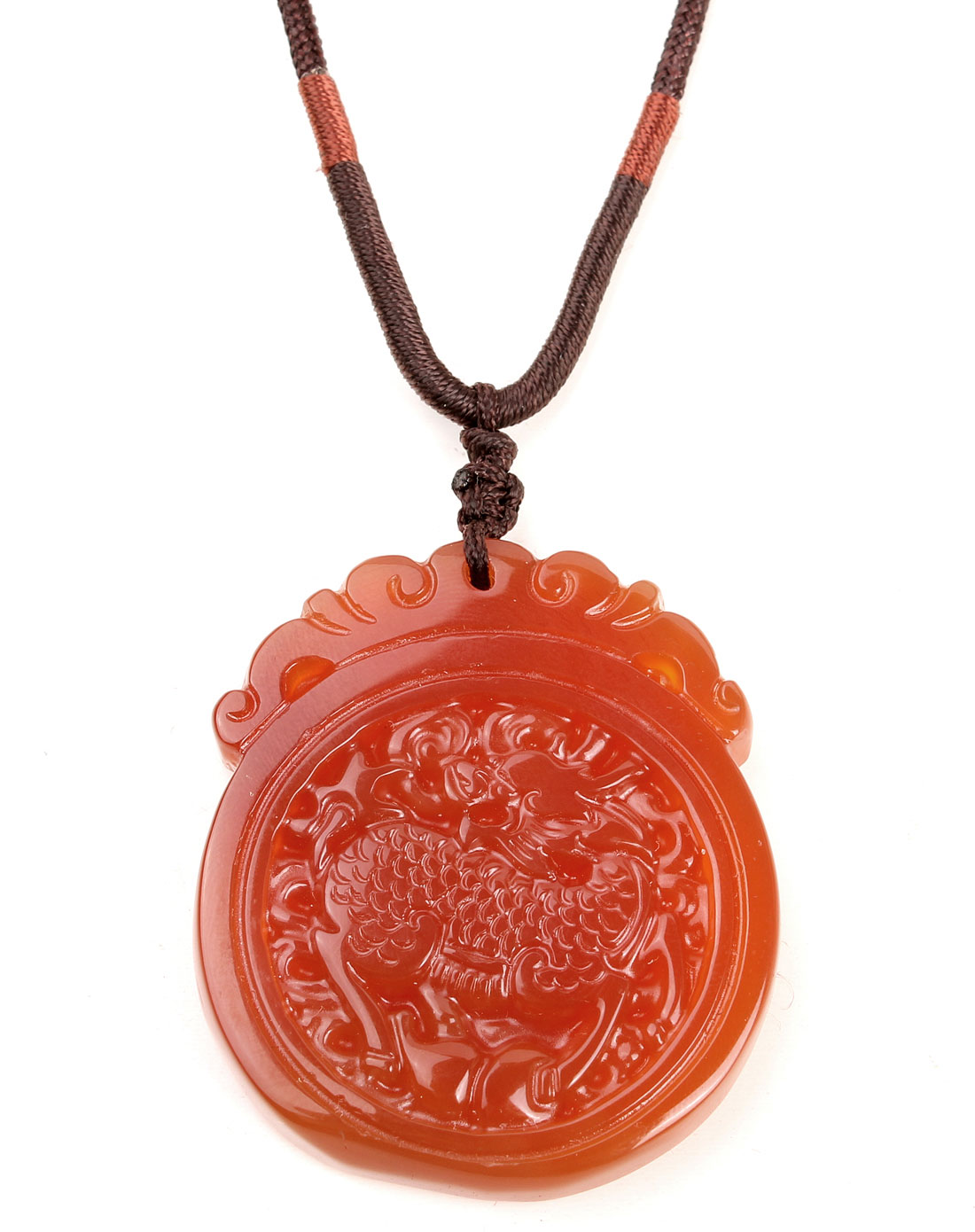 天然红玛瑙麒麟吊坠保平安