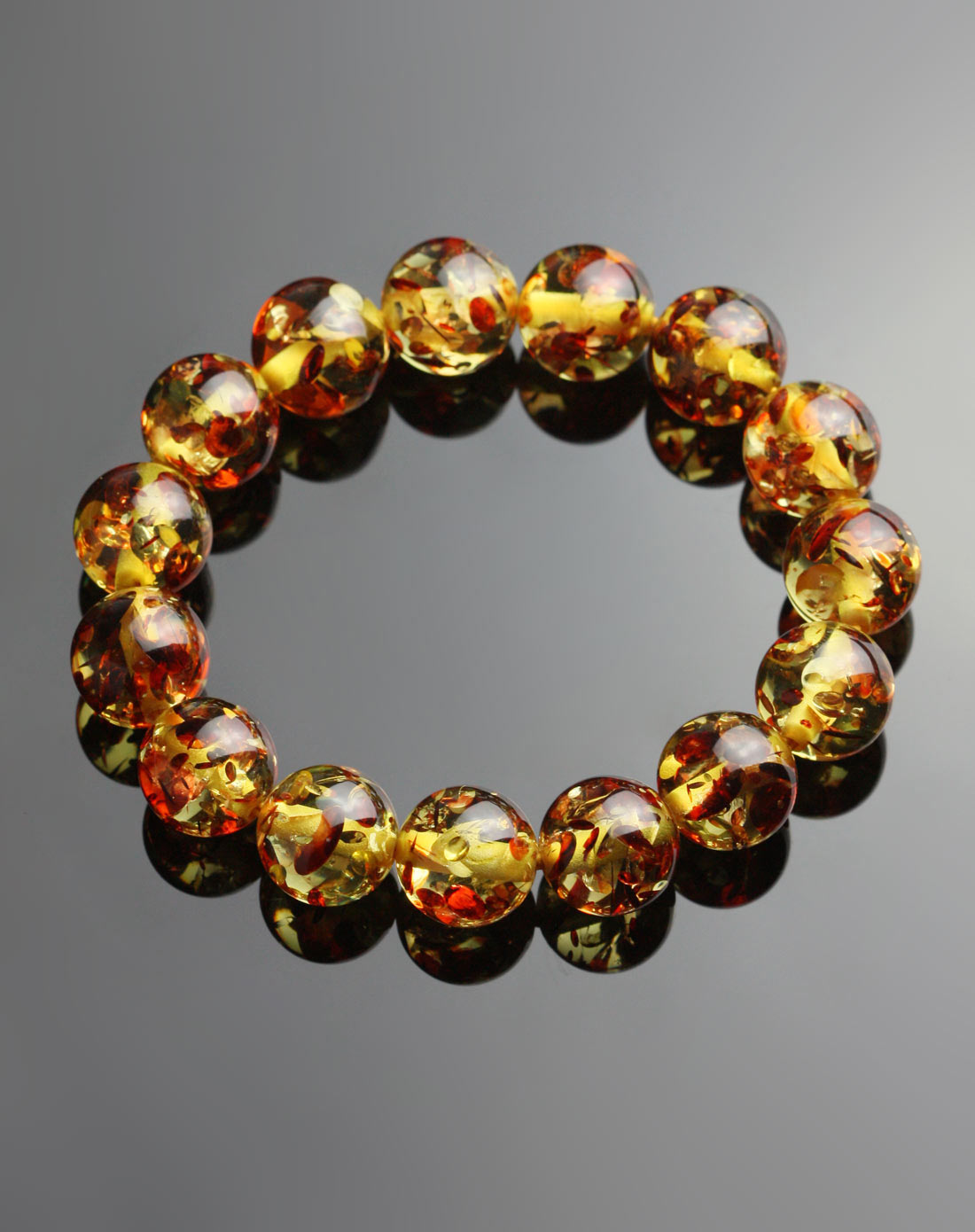 花色琥珀花珀手链