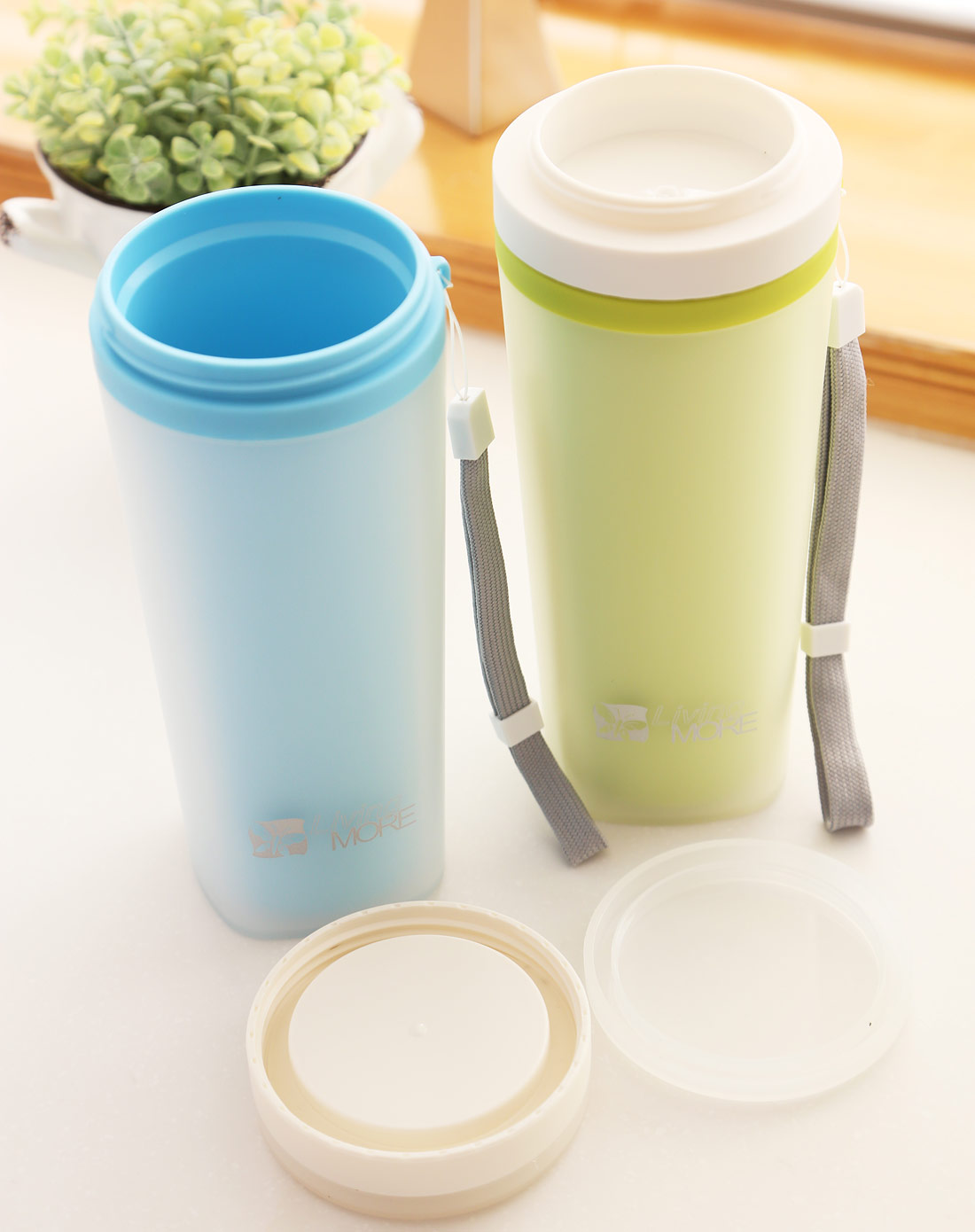 420ml双层磨砂杯