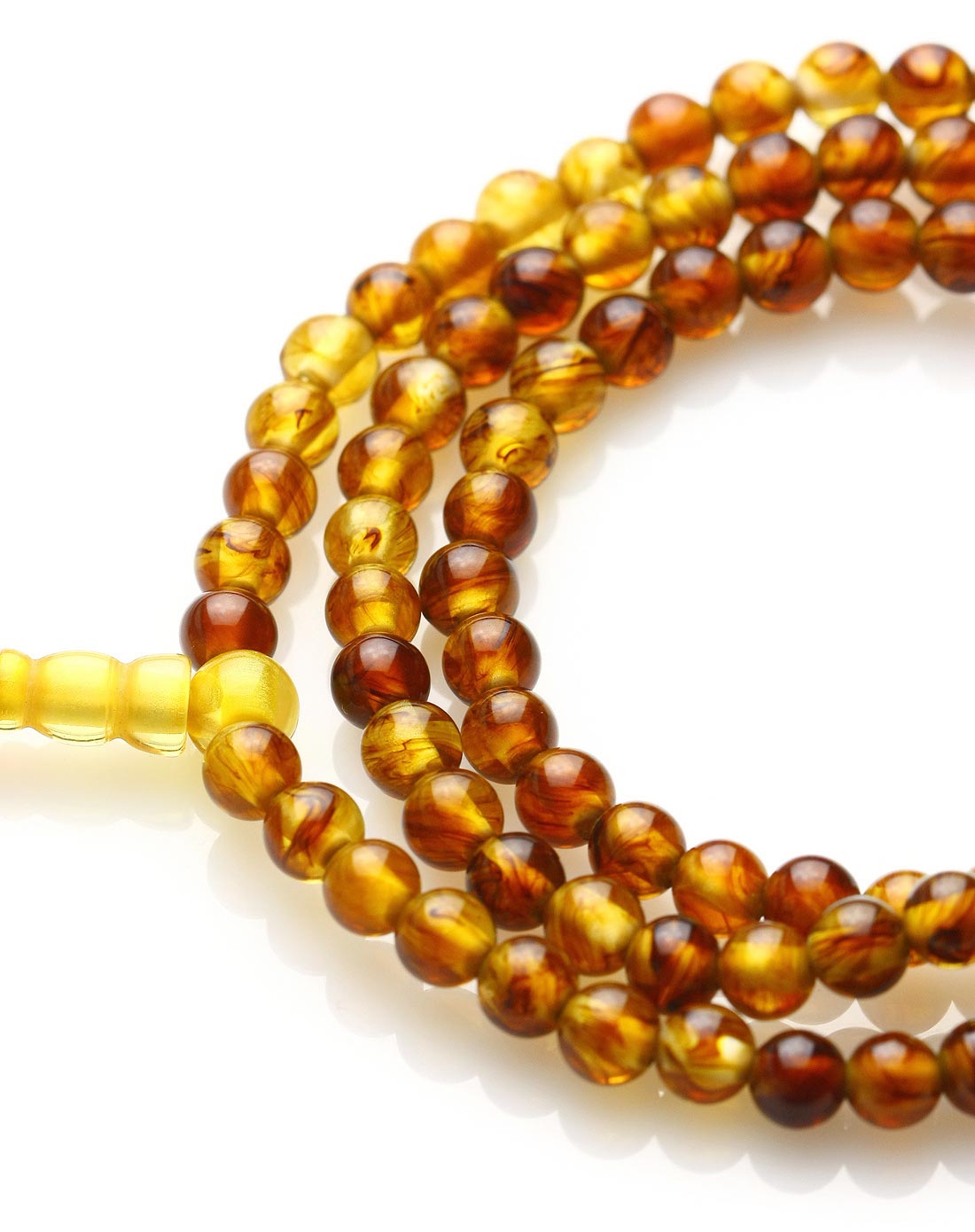 花色人工琥珀108佛珠花珀