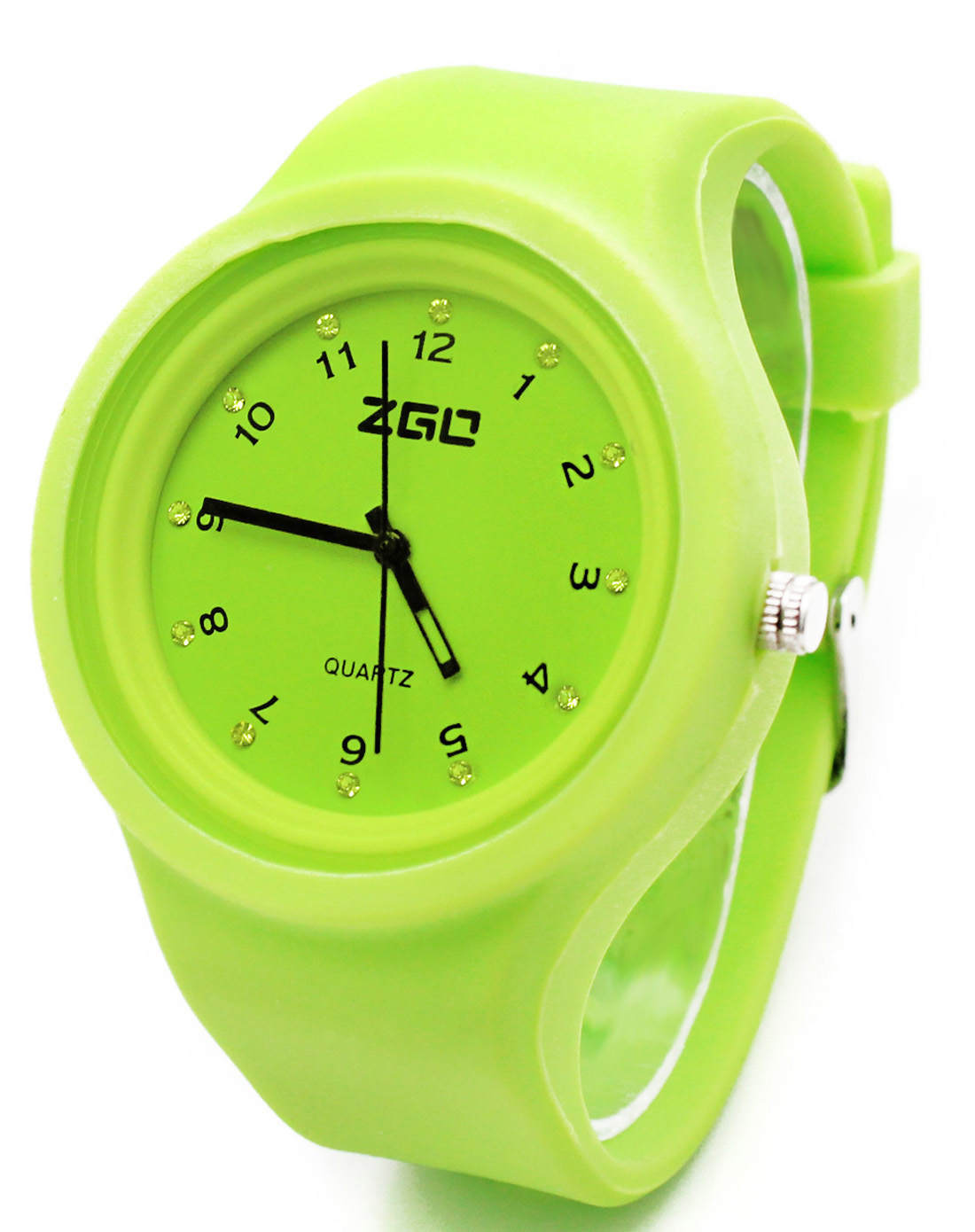 石英镶钻果冻表-绿色