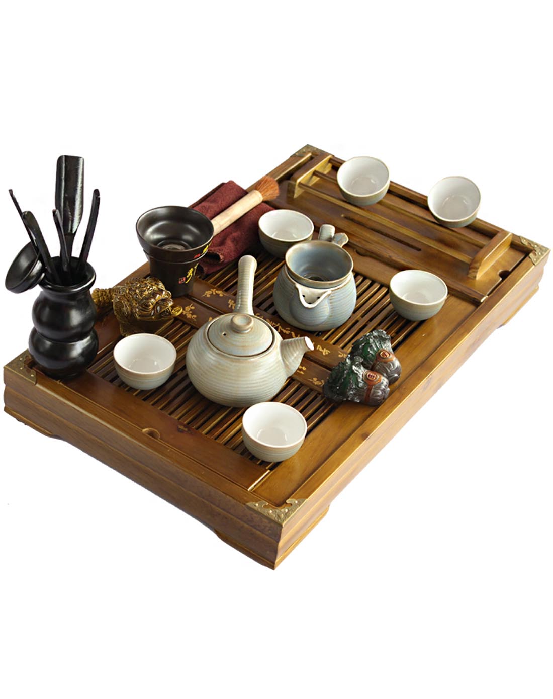 杯架实木茶盘 茶具套装