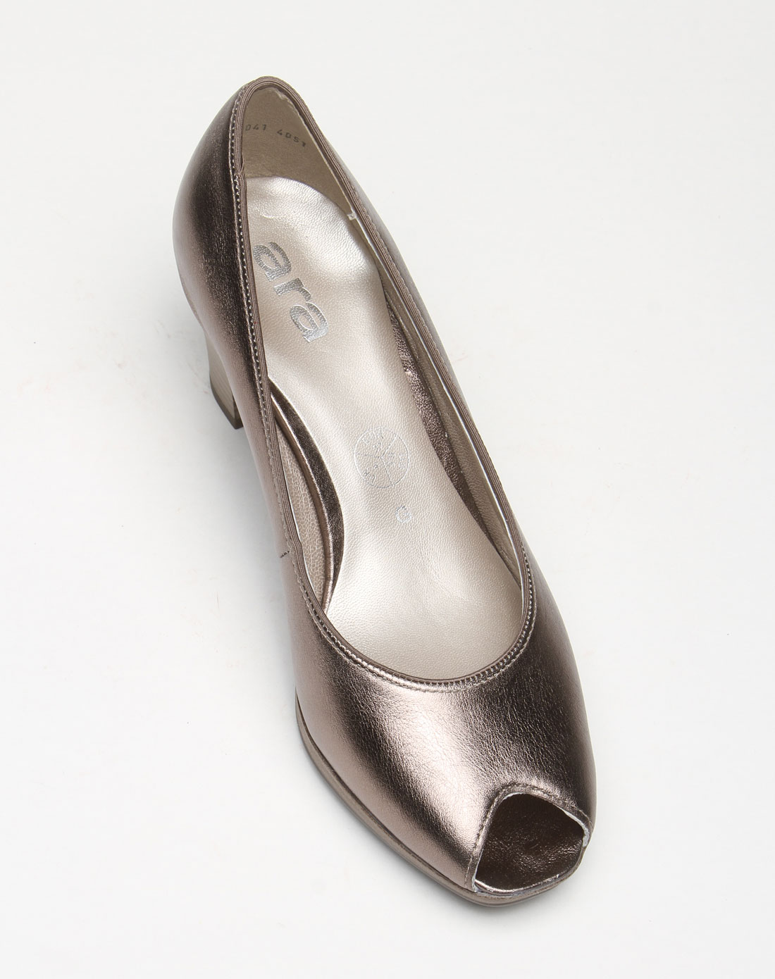 枪色商务简约高跟鱼嘴鞋