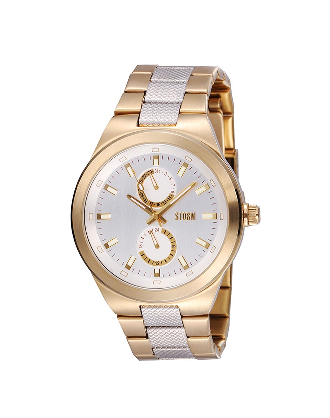 英国storm潮牌男性绅士贵族金银色石英手表47004/gd_唯品会