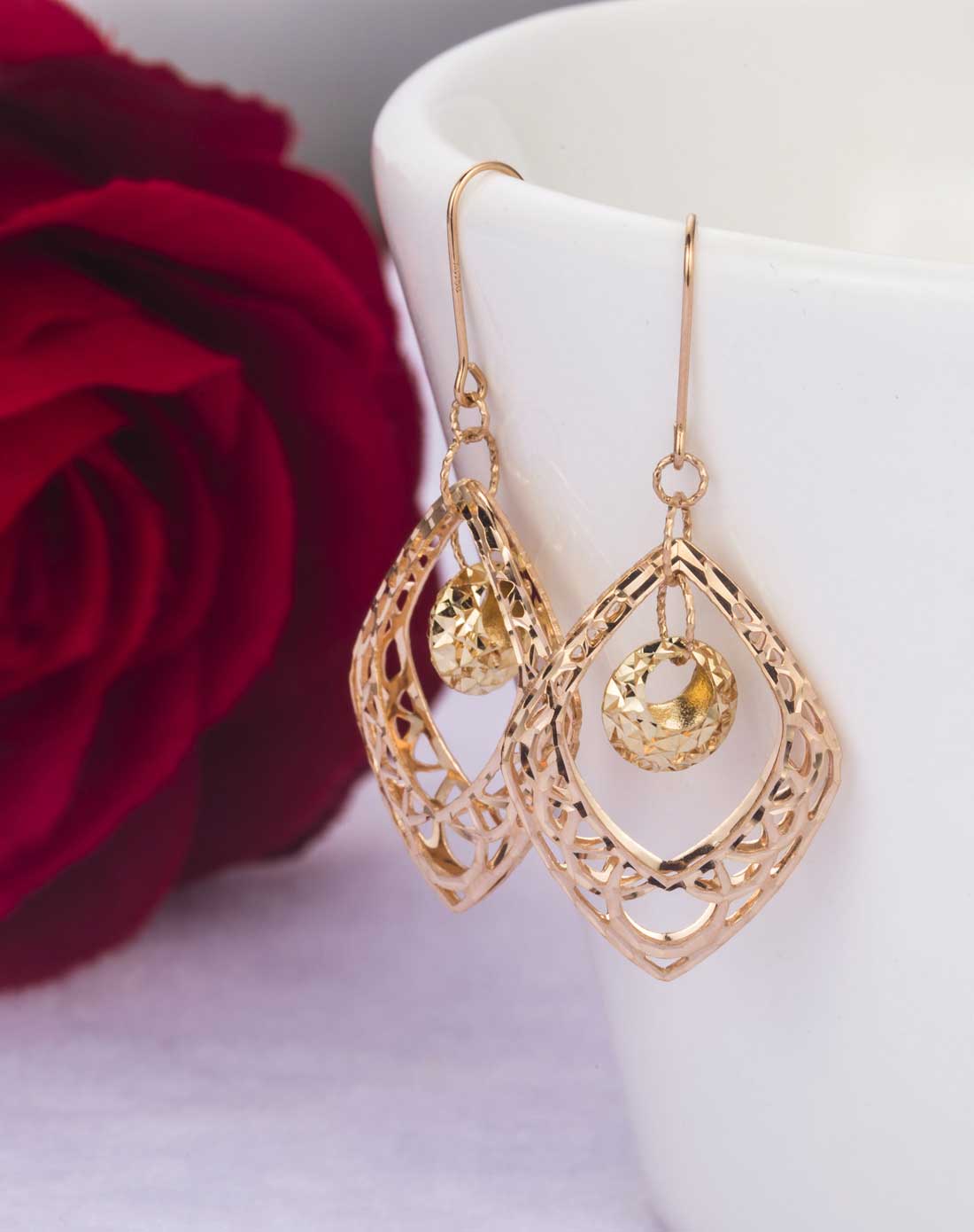 爱度doido珠宝专场18k金素金耳环id017079_唯品会