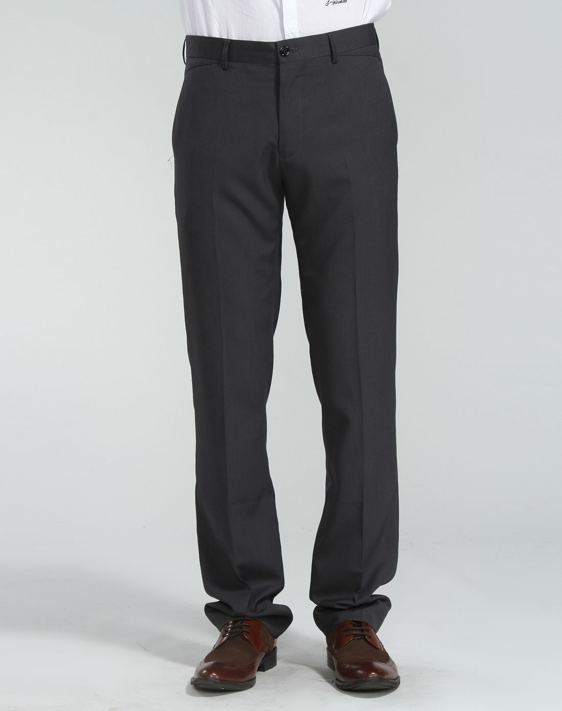 都市时尚黑灰色西装长裤