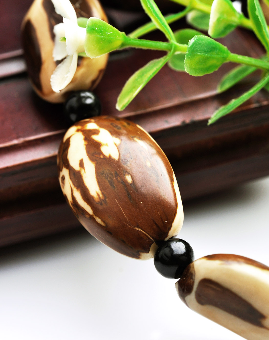 白天然白玉菩提手链