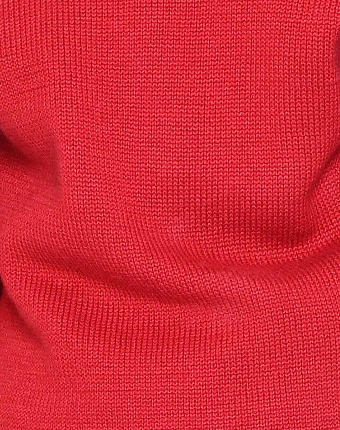 男童暗红色翻领毛衣