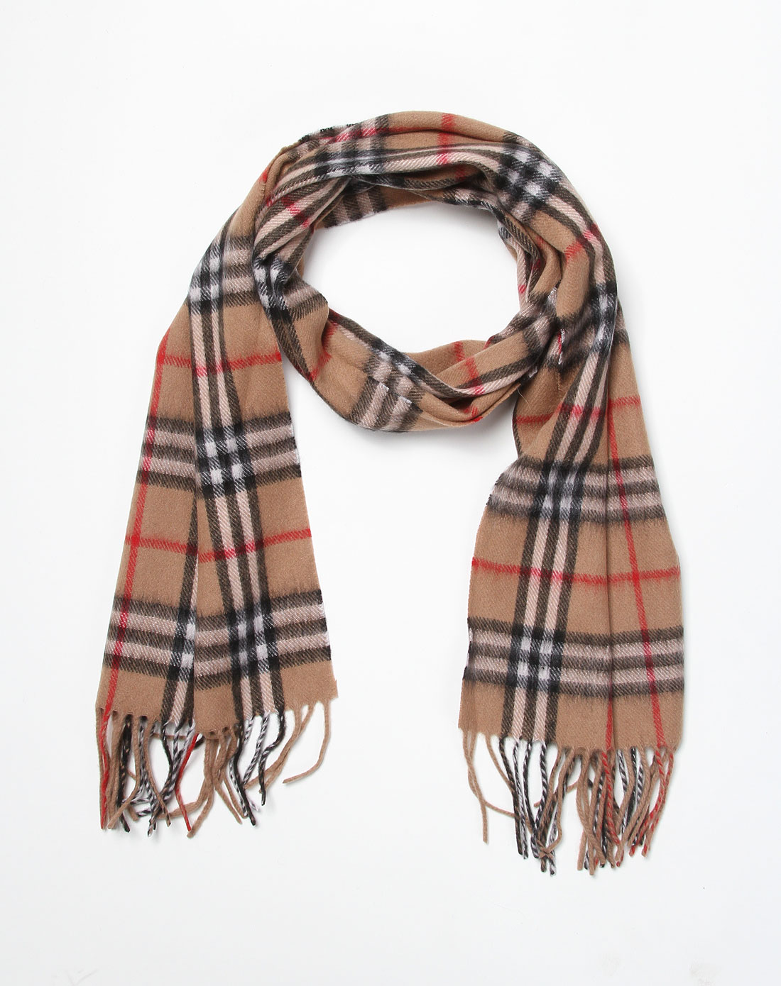 咖黑色经典英伦格子围巾